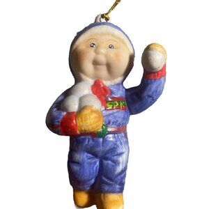 CABBAGE PATCH KIDS 3.5” CHRISTMAS HOLIDAY ORNAMENT PORCELAIN 1984 Vintage 80’s